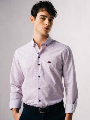THE SURFCAR - Camisa Puntos lilas 2