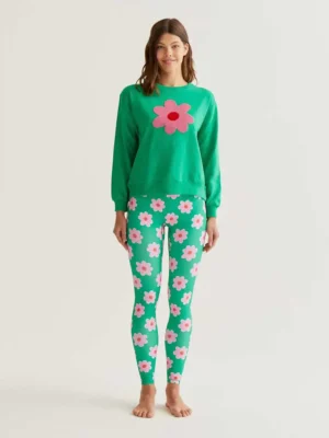 Compañía Fantástica - Sudadera Flor verde 2