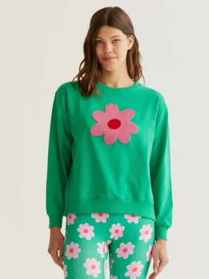 Compañía Fantástica - Sudadera Flor verde