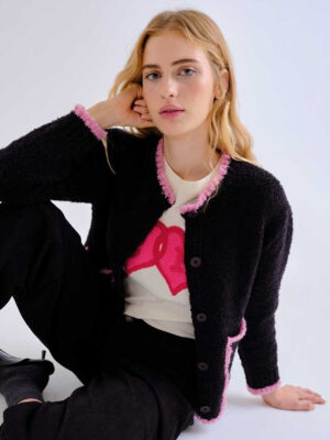 COMPAÑÍA FANTÁSTICA - Cardigan Detalles rosas 5